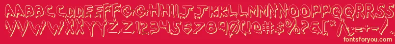 Werebeasts Font – Yellow Fonts on Red Background