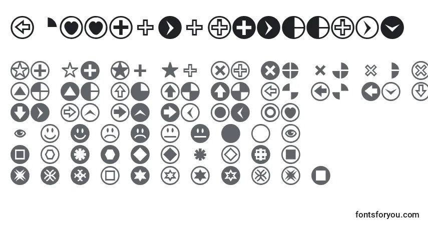 Schriftart Pizzadudebullets – Alphabet, Zahlen, spezielle Symbole