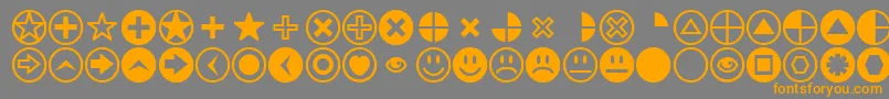 Pizzadudebullets Font – Orange Fonts on Gray Background