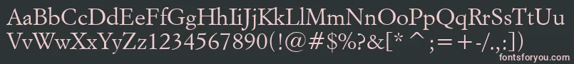 ItalianGaramondBt Font – Pink Fonts on Black Background