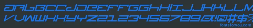 Police LegionItalic – polices bleues sur fond noir