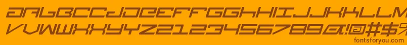 Police LegionItalic – polices brunes sur fond orange