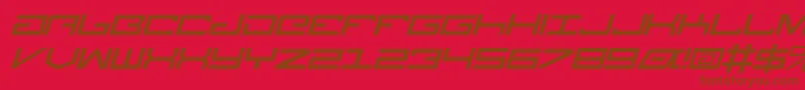 LegionItalic Font – Brown Fonts on Red Background