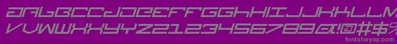 Fonte LegionItalic – fontes cinzas em um fundo violeta