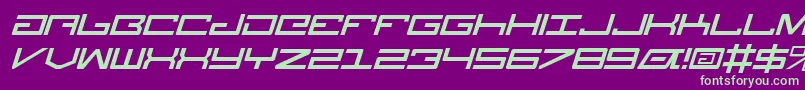 Czcionka LegionItalic – zielone czcionki na fioletowym tle