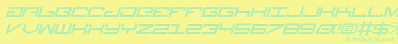 LegionItalic Font – Green Fonts on Yellow Background