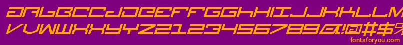 Czcionka LegionItalic – pomarańczowe czcionki na fioletowym tle