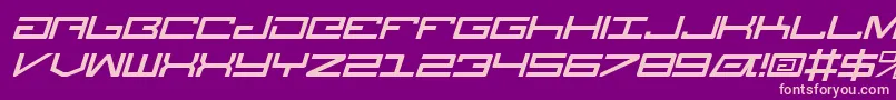 LegionItalic-fontti – vaaleanpunaiset fontit violetilla taustalla