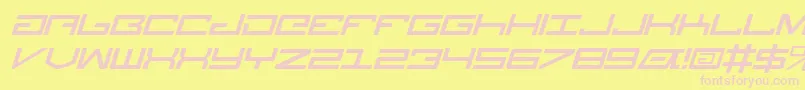 LegionItalic Font – Pink Fonts on Yellow Background