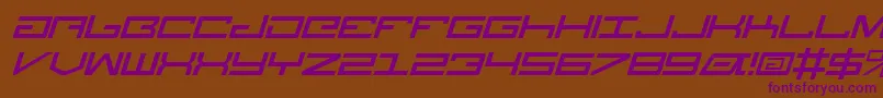 LegionItalic Font – Purple Fonts on Brown Background