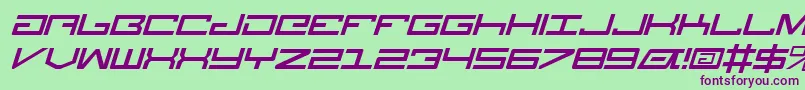 LegionItalic-fontti – violetit fontit vihreällä taustalla