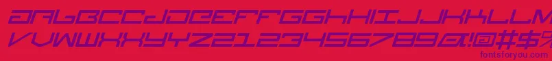 フォントLegionItalic – 赤い背景に紫のフォント