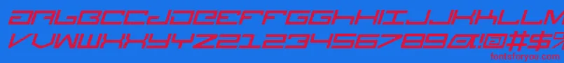 Шрифт LegionItalic – красные шрифты на синем фоне