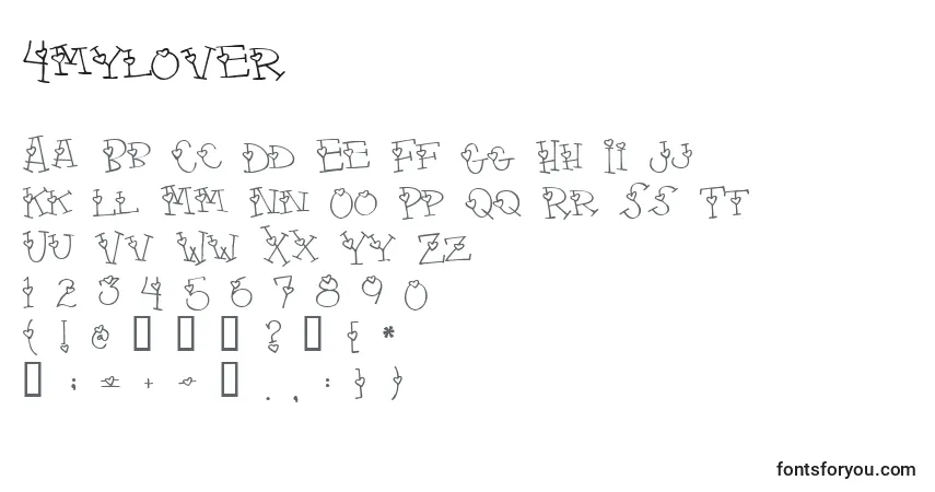 Fuente 4mylover - alfabeto, números, caracteres especiales