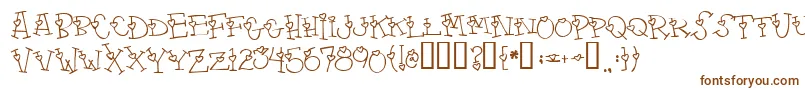 4mylover Font – Brown Fonts on White Background