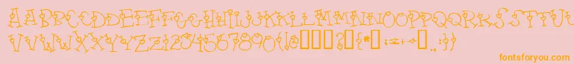 4mylover Font – Orange Fonts on Pink Background