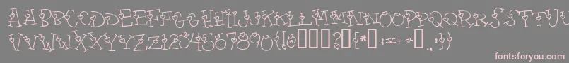 フォント4mylover – 灰色の背景にピンクのフォント