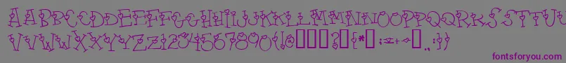 4mylover Font – Purple Fonts on Gray Background