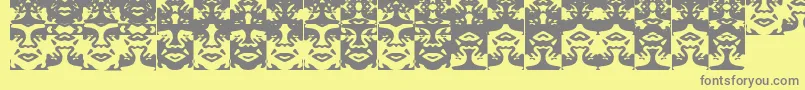 Obeystile Font – Gray Fonts on Yellow Background
