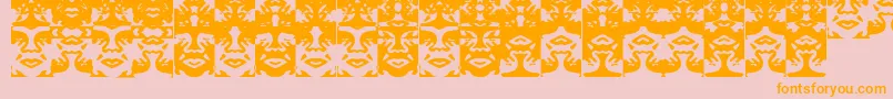 Obeystile Font – Orange Fonts on Pink Background