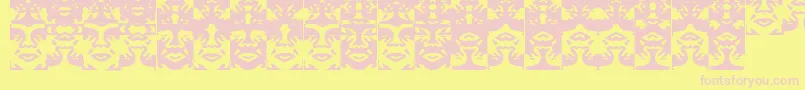Obeystile Font – Pink Fonts on Yellow Background