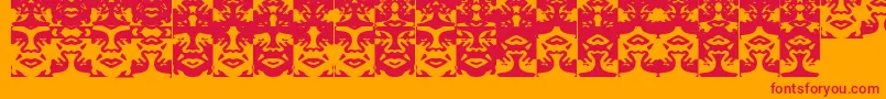 Obeystile Font – Red Fonts on Orange Background