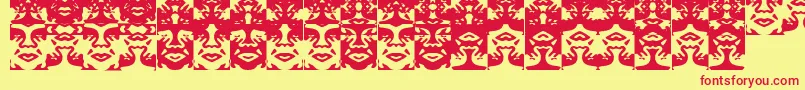 Obeystile Font – Red Fonts on Yellow Background