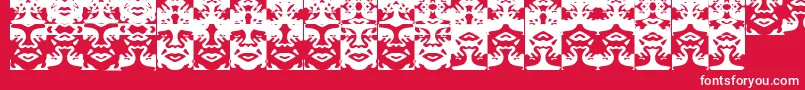 Obeystile Font – White Fonts on Red Background