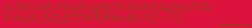CzechtalesRegular Font – Brown Fonts on Red Background
