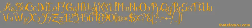 CzechtalesRegular Font – Orange Fonts on Gray Background