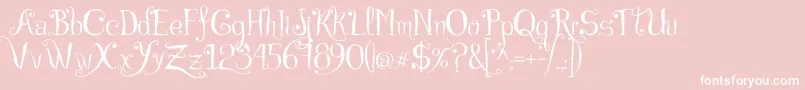 CzechtalesRegular Font – White Fonts on Pink Background