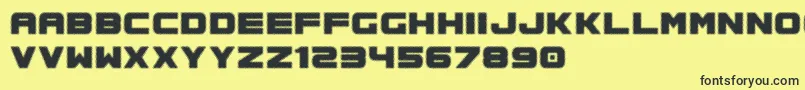 Spac3Halftone Font – Black Fonts on Yellow Background