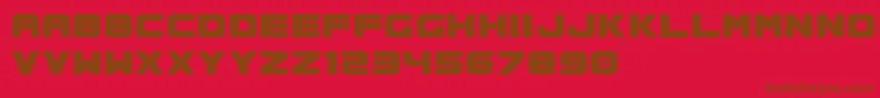 Spac3Halftone Font – Brown Fonts on Red Background