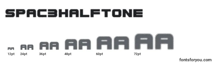 Размеры шрифта Spac3Halftone