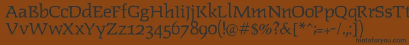 Lipsiantiqua Font – Black Fonts on Brown Background