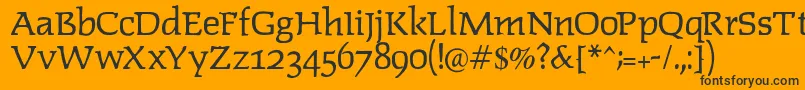 Lipsiantiqua Font – Black Fonts on Orange Background