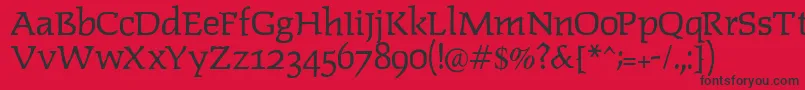 Lipsiantiqua Font – Black Fonts on Red Background