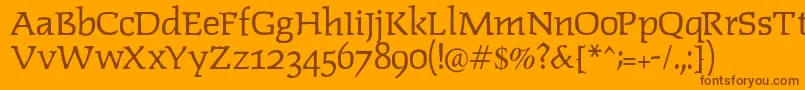 Czcionka Lipsiantiqua – brązowe czcionki na pomarańczowym tle