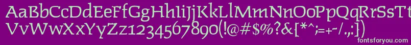 Lipsiantiqua Font – Green Fonts on Purple Background