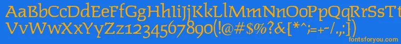 Шрифт Lipsiantiqua – оранжевые шрифты на синем фоне