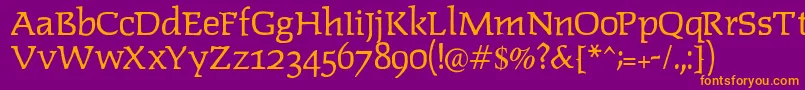 Lipsiantiqua Font – Orange Fonts on Purple Background