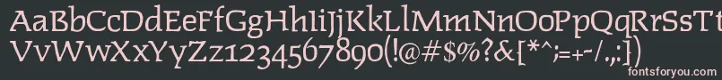 Lipsiantiqua Font – Pink Fonts on Black Background