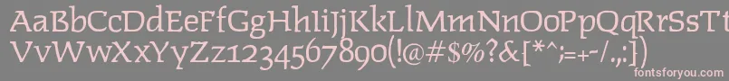 Lipsiantiqua Font – Pink Fonts on Gray Background