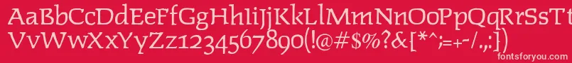 Lipsiantiqua Font – Pink Fonts on Red Background