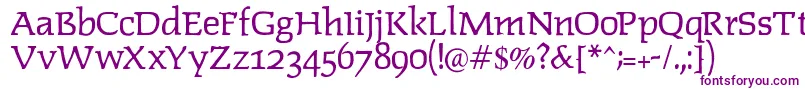 Lipsiantiqua Font – Purple Fonts on White Background