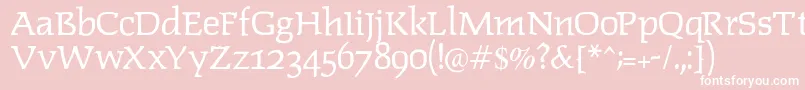 Lipsiantiqua Font – White Fonts on Pink Background