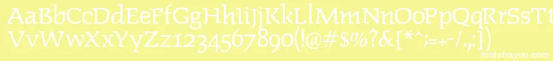 Lipsiantiqua Font – White Fonts on Yellow Background