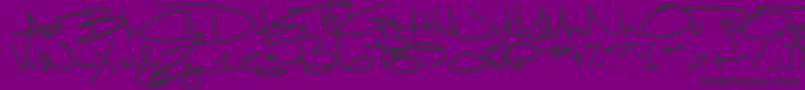 Шрифт Lunabar ffy – чёрные шрифты на фиолетовом фоне