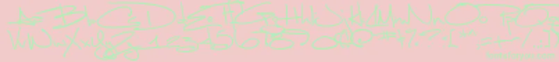 Lunabar ffy Font – Green Fonts on Pink Background