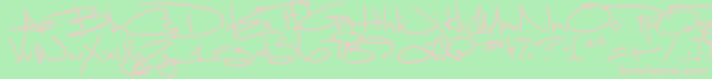 Lunabar ffy Font – Pink Fonts on Green Background
